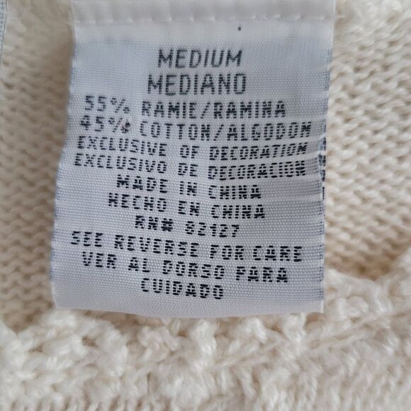 Capacity Sweater Women's Medium Embroidered Short Sleeve Vintage Style Boxy NEW - Picture 5 of 8